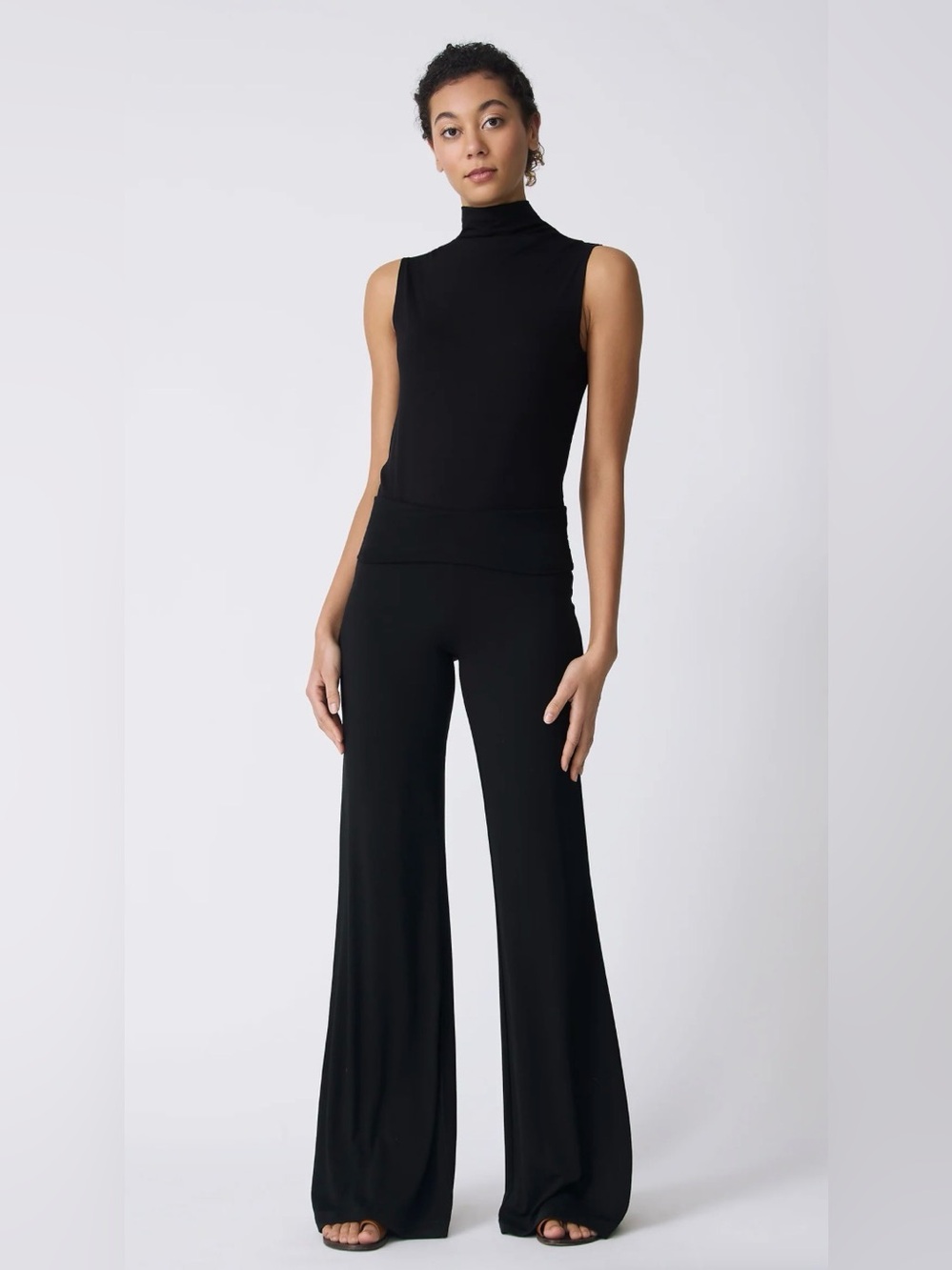 Kal Rieman Wide-Leg Black Pants